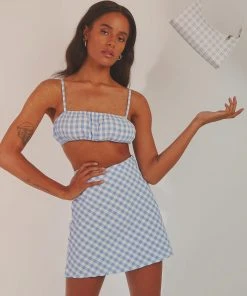 Peppermayo New & Most Loved Same Love Crop Top - Blue Gingham