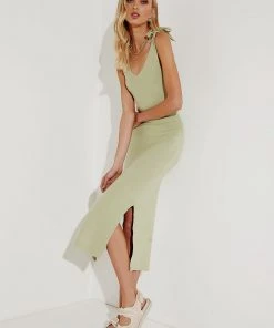 Peppermayo New Paradise Midi Dress - Sage