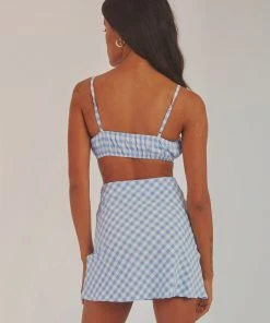 Peppermayo New & Most Loved Same Love Crop Top - Blue Gingham