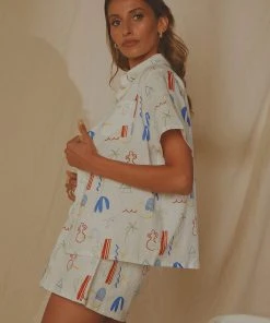 Peppermayo Exclusive New & Most Loved Rue Linen Shirt - Santorini