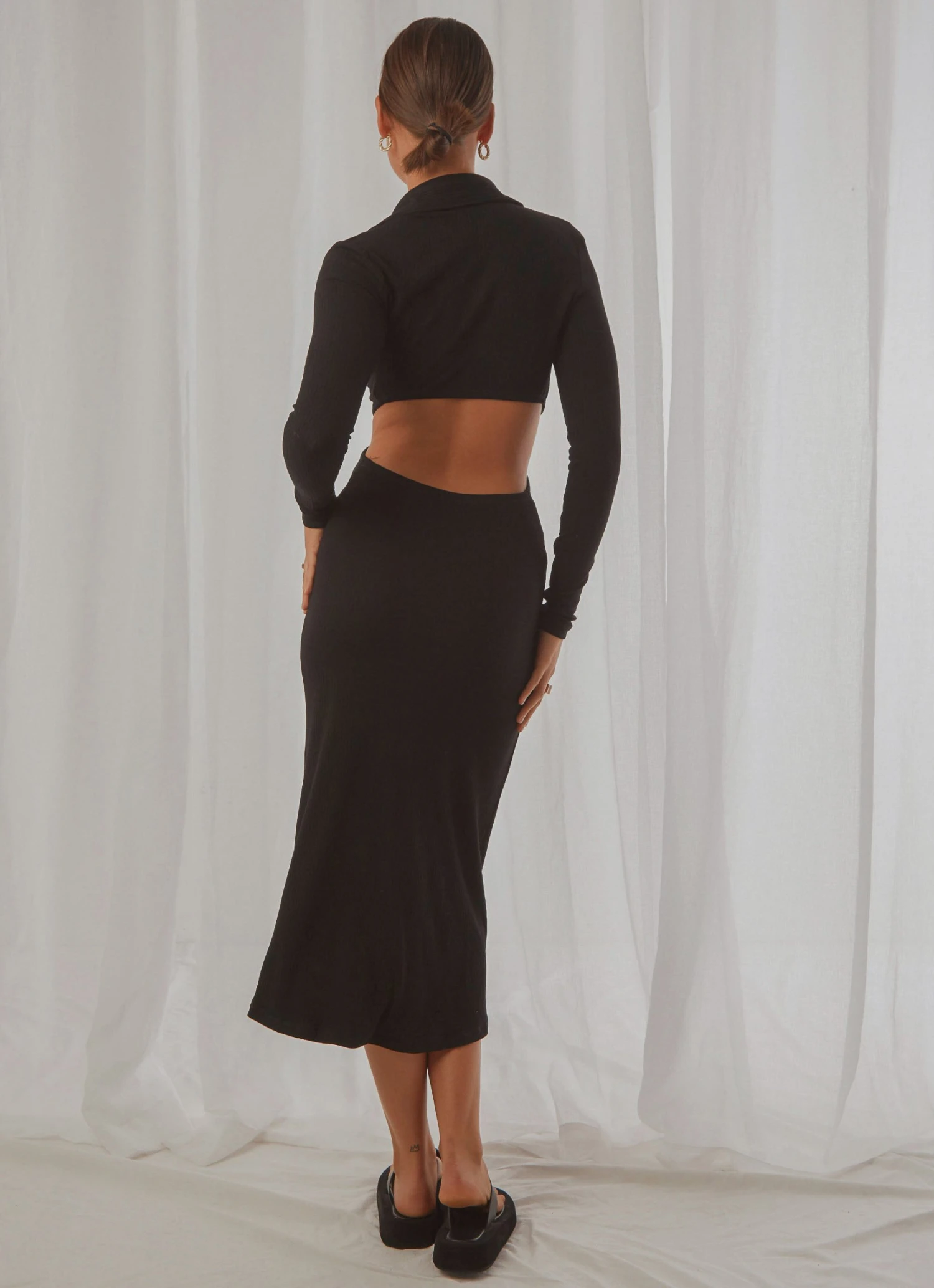 Peppermayo Looking Out Midi Dress - Black 5 Peppermayo Looking Out Midi Dress - Black