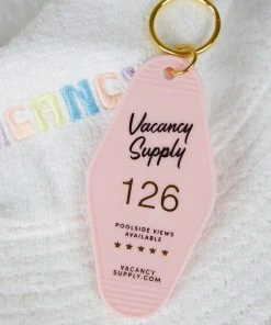 Vacancy Supply New & Most Loved Room 126 Keyring - Pink