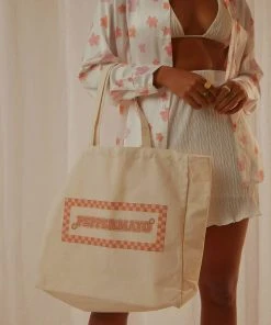 Peppermayo Exclusive New & Most Loved Peppermayo Groove City Canvas Tote - Pink