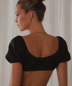 Peppermayo New & Most Loved In Film Crop Top - Black