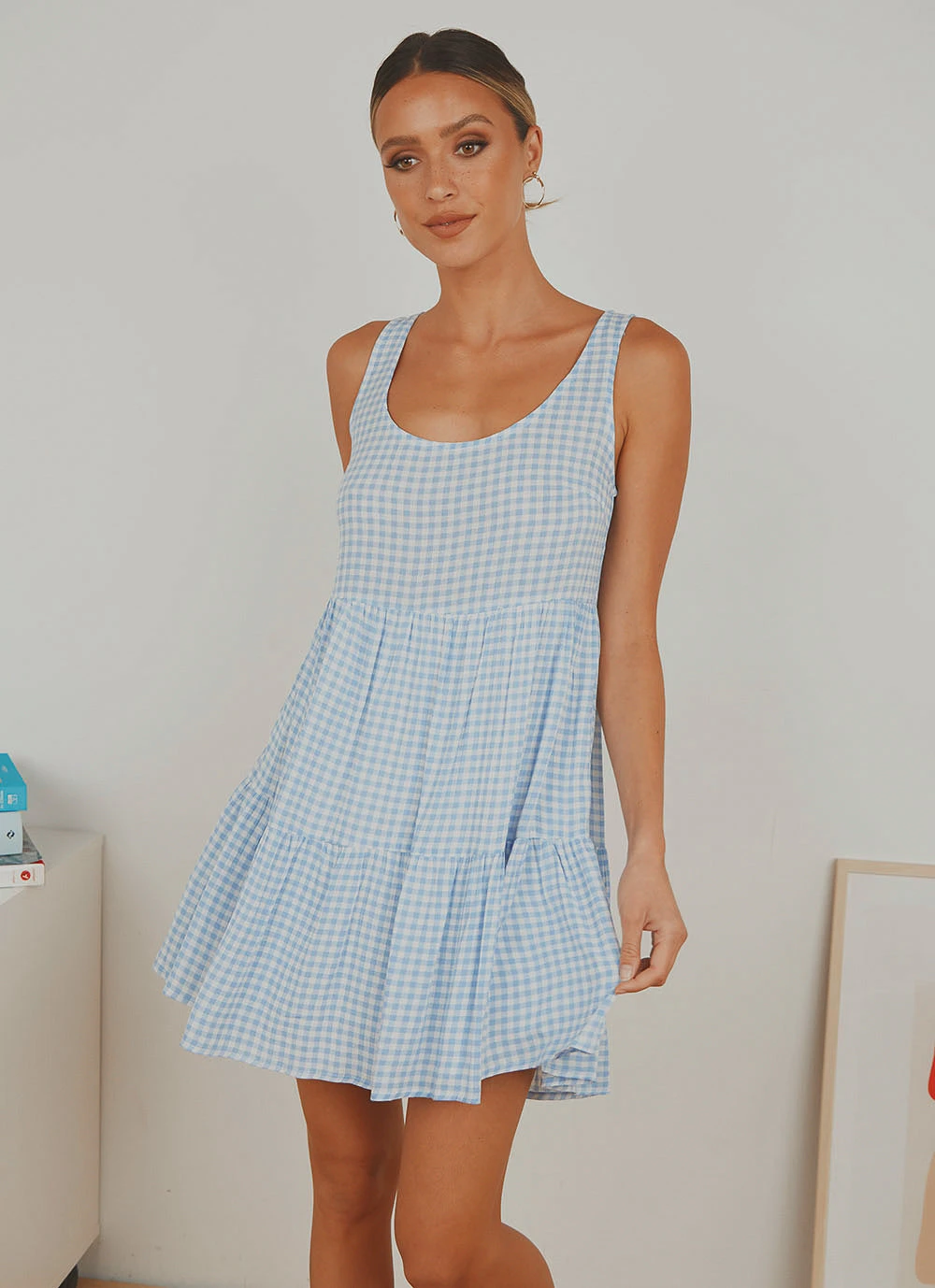 Peppermayo Facing The Sun Mini Dress - Blue Gingham 3 Peppermayo Facing The Sun Mini Dress - Blue Gingham