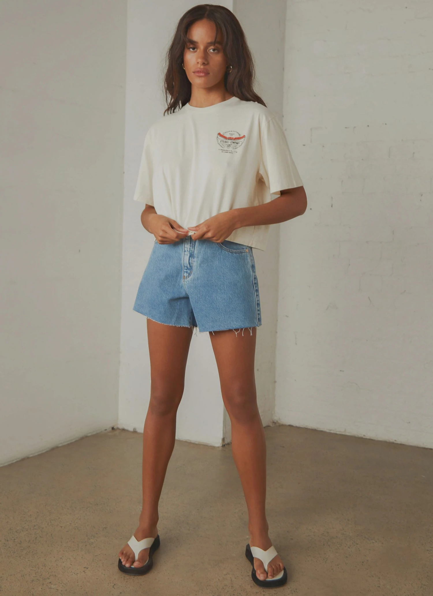 Thrills C&C Wings Merch Fit Crop Tee - Heritage White 3 Thrills C&C Wings Merch Fit Crop Tee - Heritage White