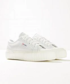 Superga New & Most Loved 2631 Stripe Platform - White Avorio