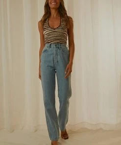 Peppermayo Take You Out Halter Top - Zebra