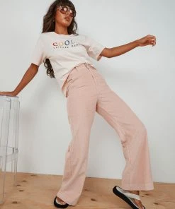 Afends Shelby Hemp Cord Wide Leg Pant - Ash Pink New & Most Loved 7 Afends Shelby Hemp Cord Wide Leg Pant - Ash Pink New & Most Loved