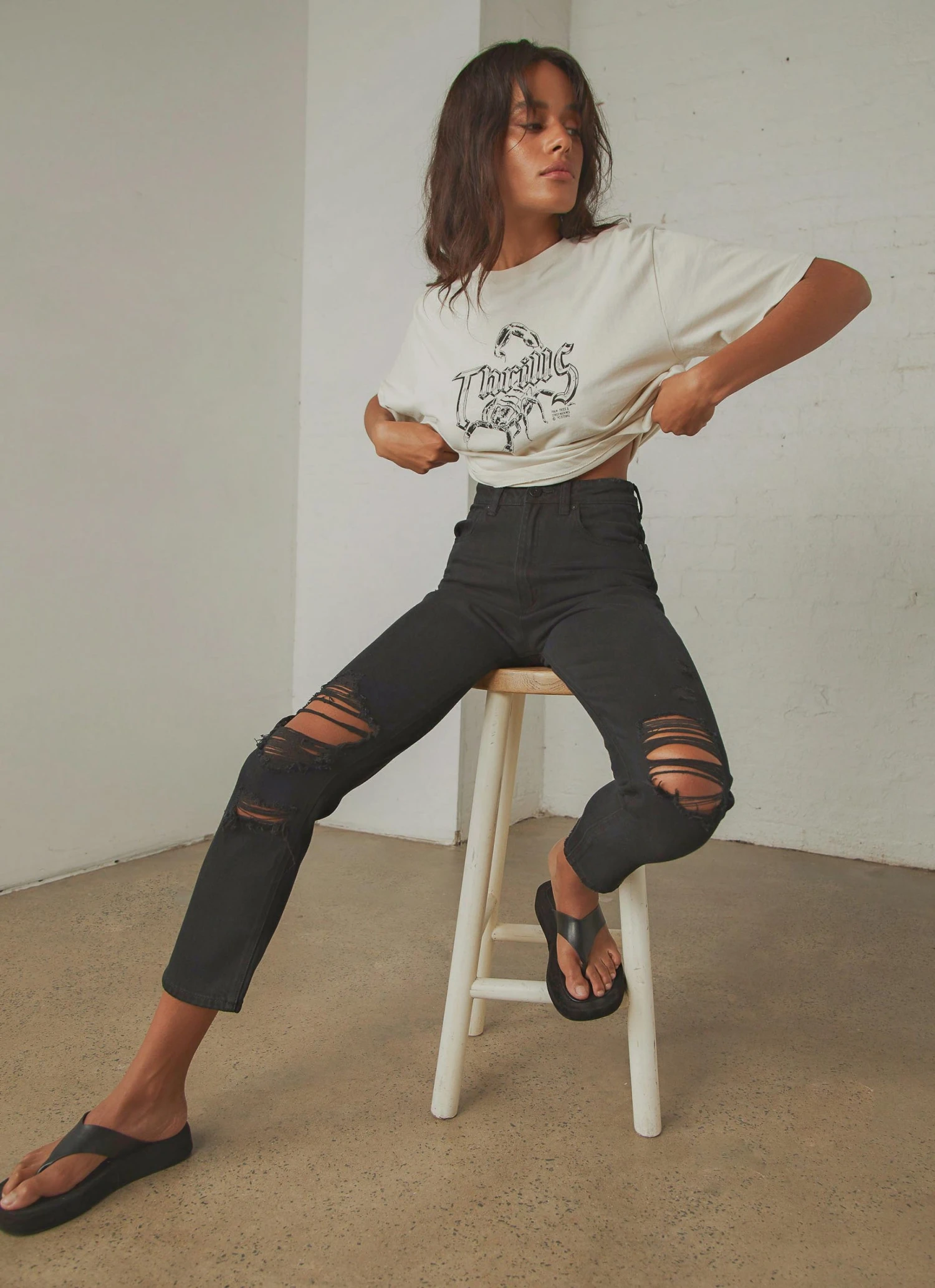 Abrand New & Most Loved A 94 Slim Jeans - Black Wildlife 2 Abrand New & Most Loved A 94 Slim Jeans - Black Wildlife