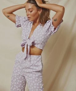 Peppermayo New & Most Loved Girlfriends Tie Top - Lilac 7 Peppermayo New & Most Loved Girlfriends Tie Top - Lilac