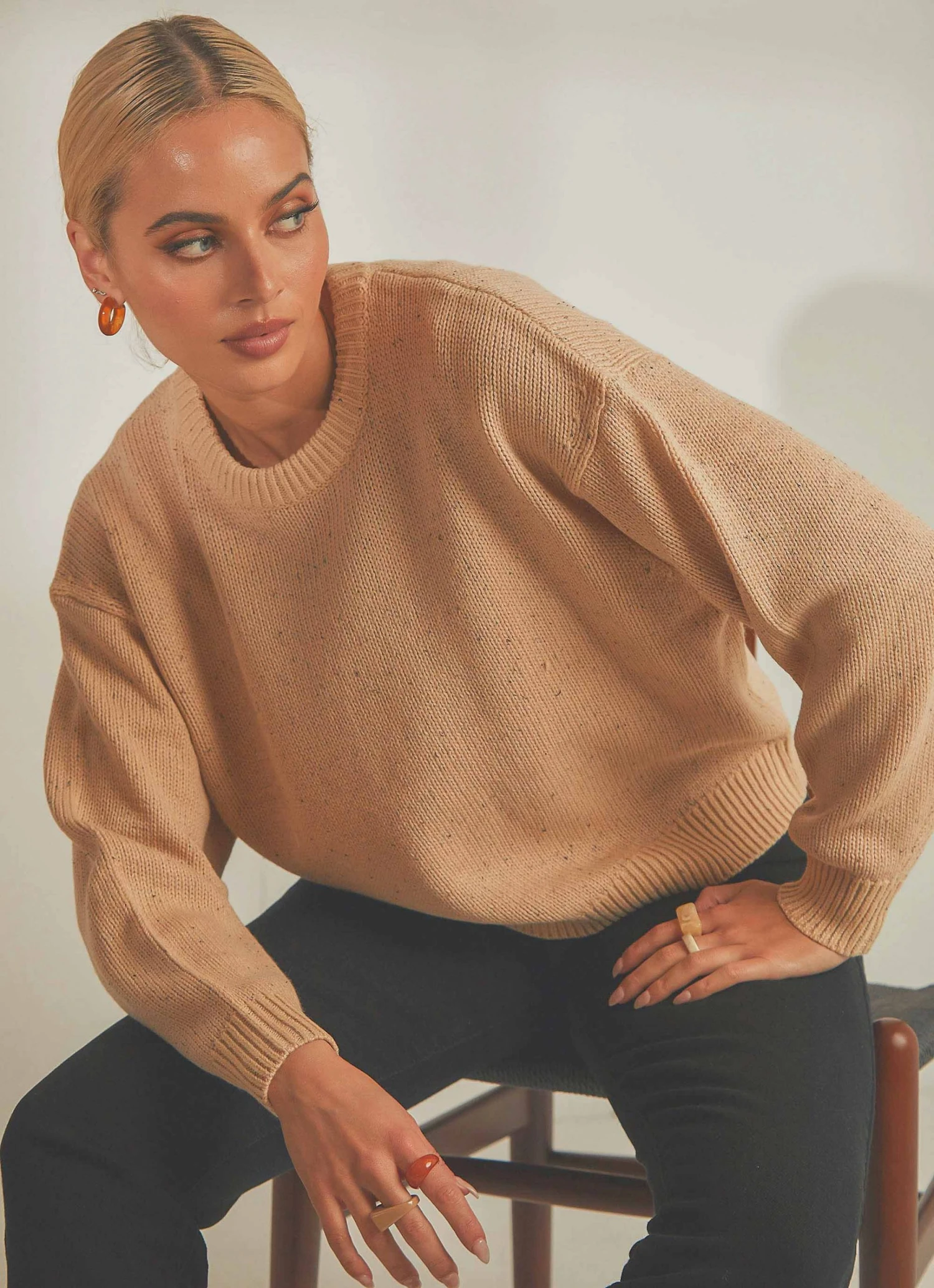 Nude Lucy Lennon Speckle Knit - Honey Speckle 1 Nude Lucy Lennon Speckle Knit - Honey Speckle