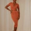 Peppermayo Rodeo Drive Midi Dress - Orange