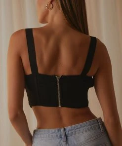 Peppermayo New & Most Loved All My Heart Bustier Top - Black