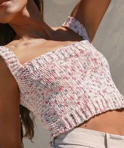 Peppermayo 90s Daydream Knit Crop - Pink New & Most Loved