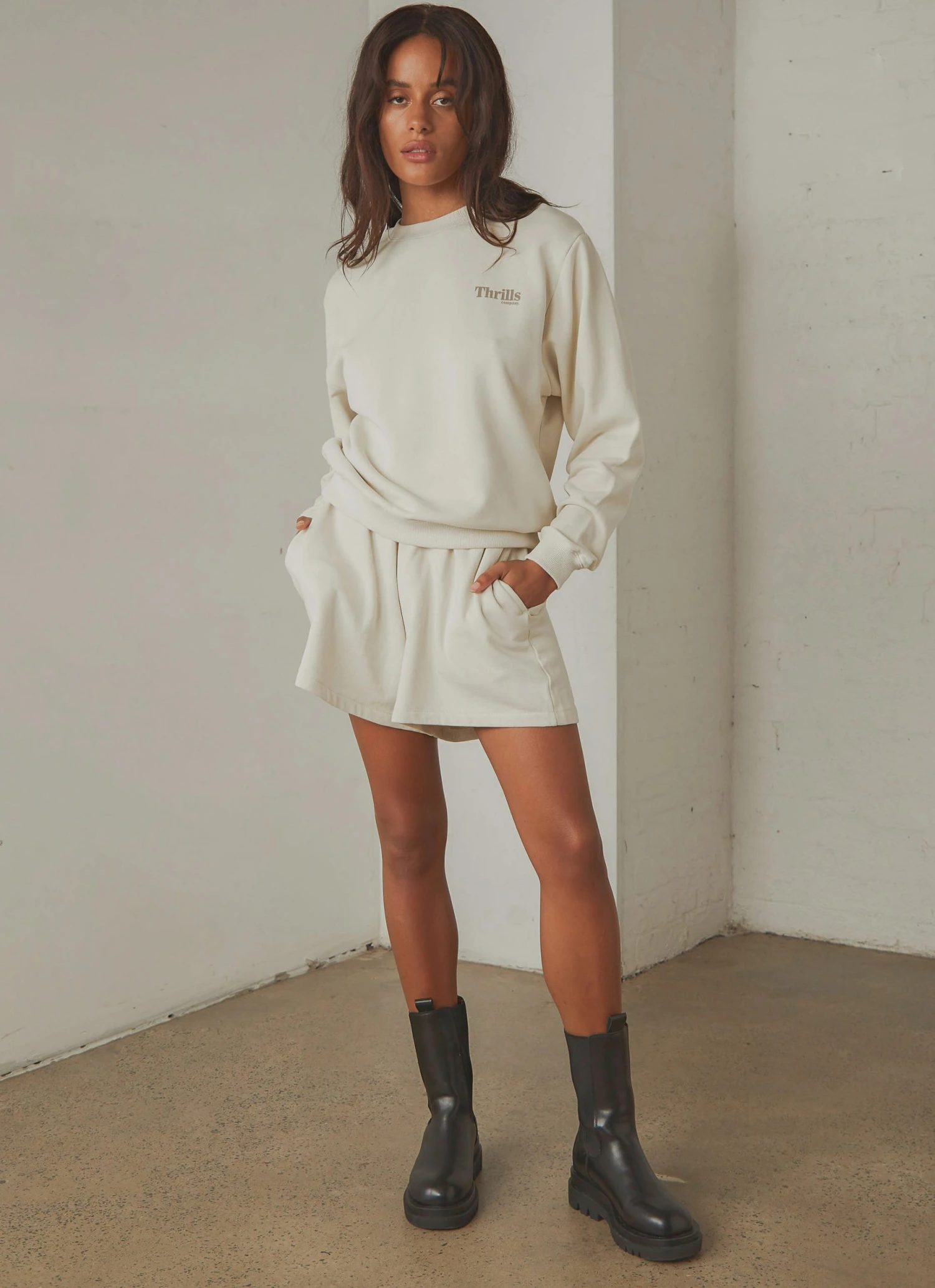 Thrills Established Fleece Short - Heritage White New & Most Loved 3 Thrills Established Fleece Short - Heritage White New & Most Loved