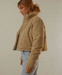 Cools Club Crop Porter Puffer Jacket - Smoke 10 Cools Club Crop Porter Puffer Jacket - Smoke