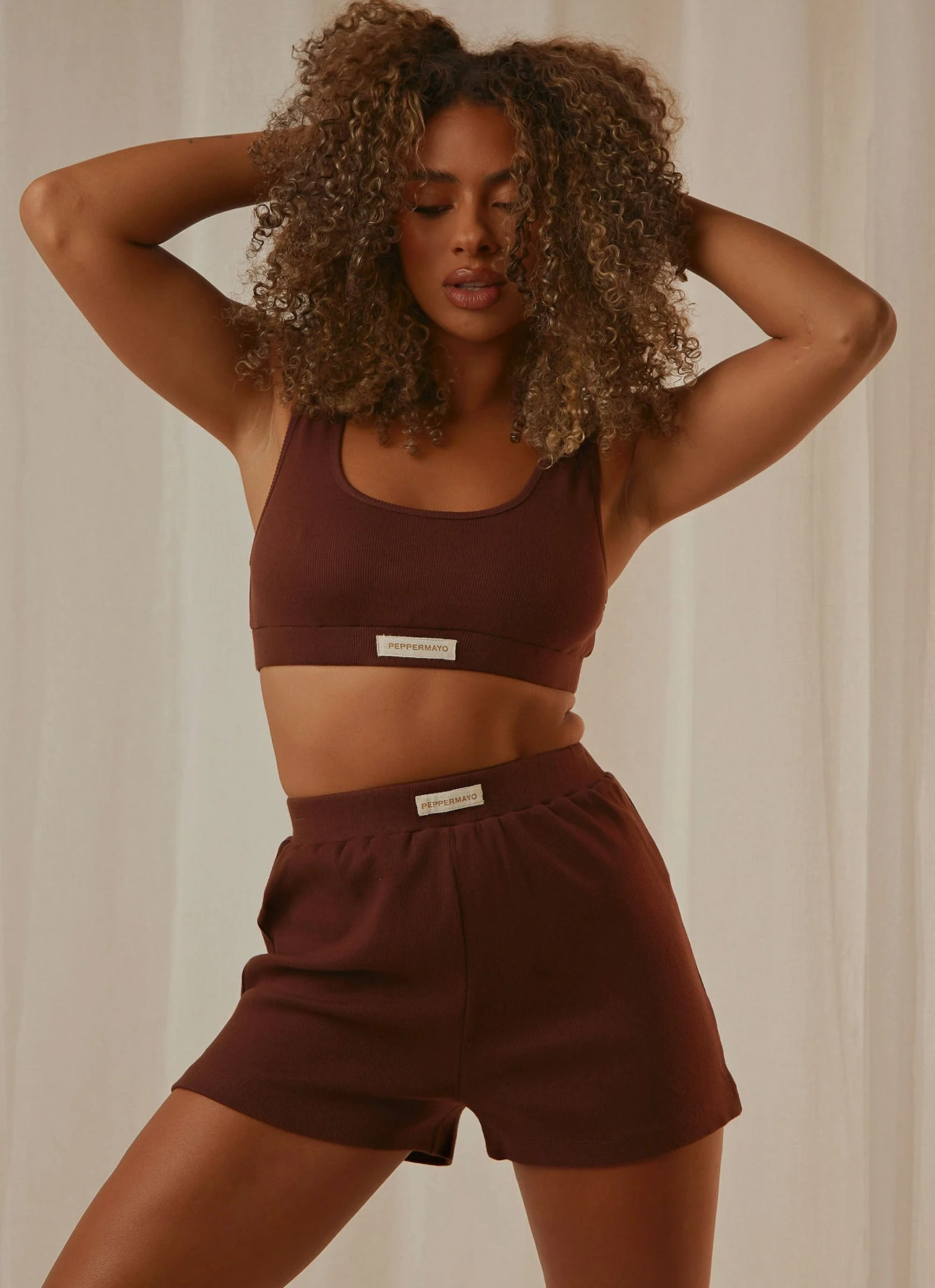 Peppermayo Exclusive PM Basic Organic Cotton Crop - Choc Brown 3 Peppermayo Exclusive PM Basic Organic Cotton Crop - Choc Brown