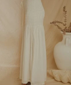 Peppermayo Exclusive Lost Palms Maxi Skirt - White