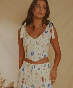 Peppermayo Exclusive Parisian Life Linen Bustier - Santorini - Pre-Order 8 Peppermayo Exclusive Parisian Life Linen Bustier - Santorini - Pre-Order