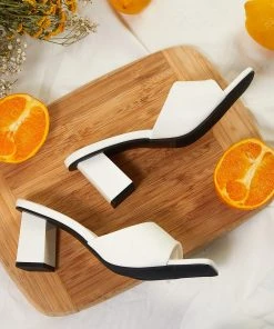 Cult Avenue Dixie Mule Heel - White New & Most Loved