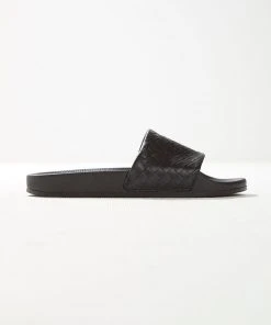 Superga New & Most Loved 1908 Slides Woven Leather - 005 Black