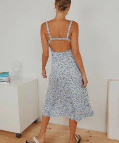 Peppermayo Lasting Summer Midi Dress - Blue Floral New Dresses 9 Peppermayo Lasting Summer Midi Dress - Blue Floral New Dresses