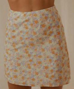 Cools Club Pasadena Skirt - Peach Floral