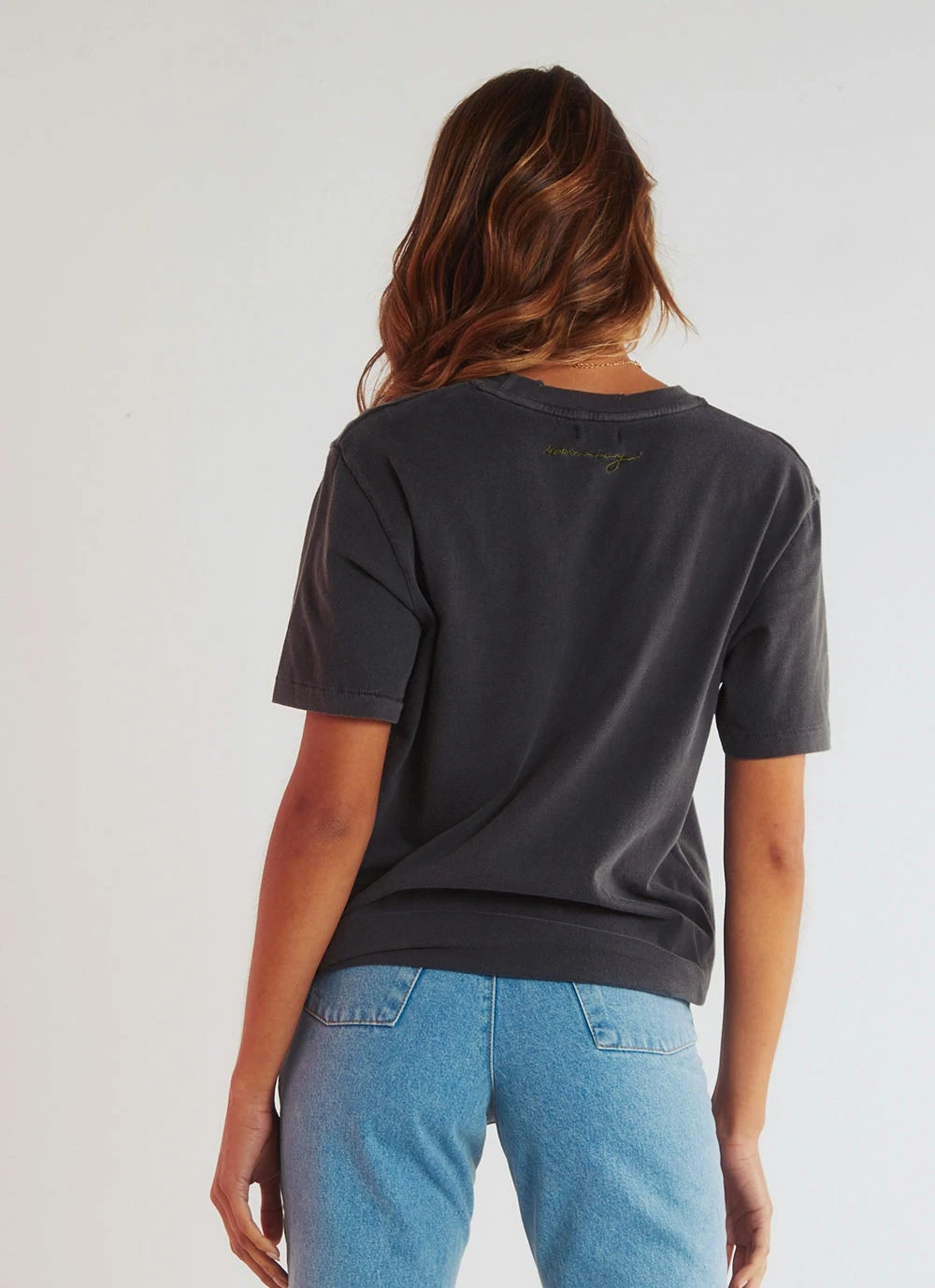 Afends Here Now Boyfriend Fit Tee - Washed Black Best Selling 5 Afends Here Now Boyfriend Fit Tee - Washed Black Best Selling