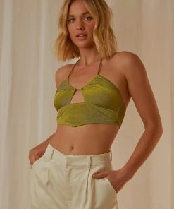 Peppermayo Dancing On Tables Crop Top - Green 8 Peppermayo Dancing On Tables Crop Top - Green