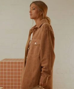 Nude Lucy Paige Corduroy Shacket - Coffee 10 Nude Lucy Paige Corduroy Shacket - Coffee