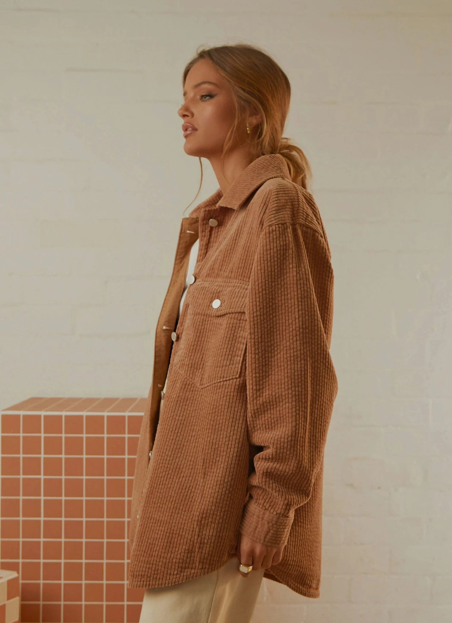 Nude Lucy Paige Corduroy Shacket - Coffee 5 Nude Lucy Paige Corduroy Shacket - Coffee