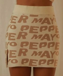 Peppermayo Exclusive Easy Love Knit Mini Skirt - Latte Logo 8 Peppermayo Exclusive Easy Love Knit Mini Skirt - Latte Logo