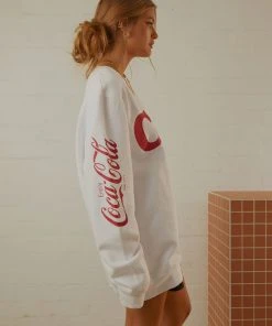 Rolla's Coca Cola World Sweat - Vintage White 10 Rolla's Coca Cola World Sweat - Vintage White