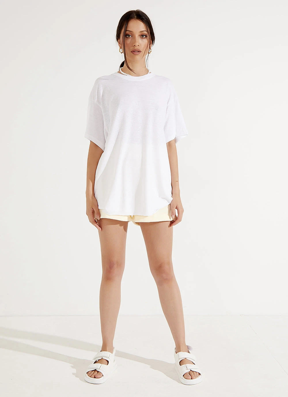 Afends Slay Hemp Oversized Tee - White 3 Afends Slay Hemp Oversized Tee - White