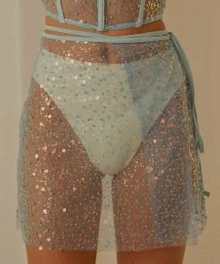 Peppermayo Exclusive Double Rainbow Mini Skirt - Sky Blue - Pre-Order 11 Peppermayo Exclusive Double Rainbow Mini Skirt - Sky Blue - Pre-Order