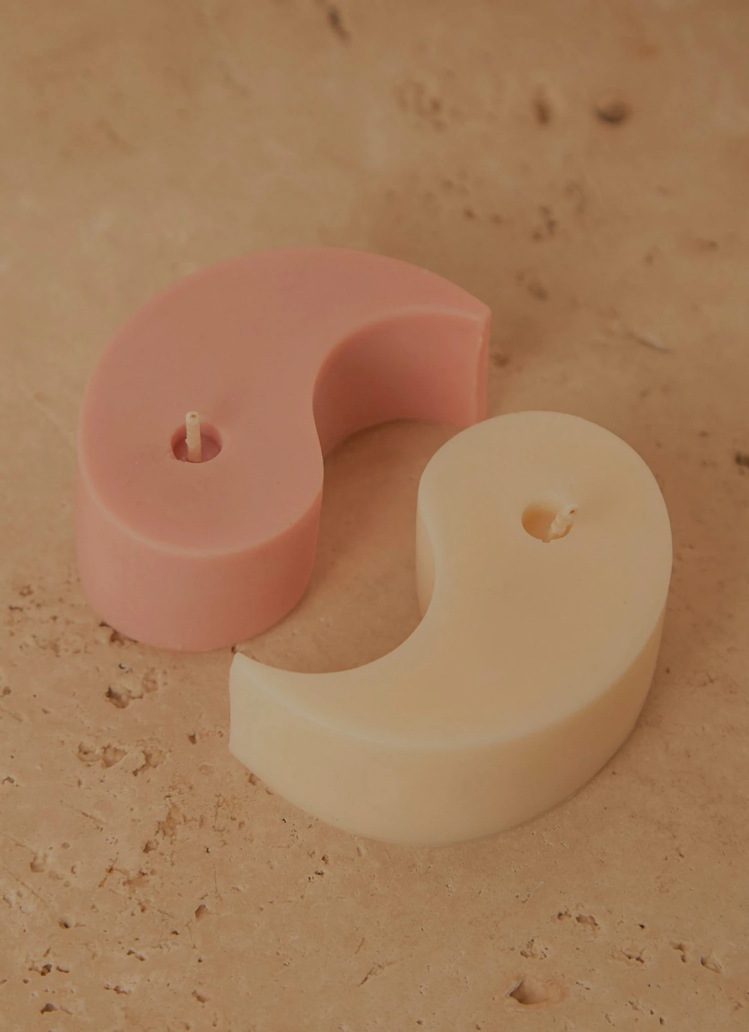 Manara Home Yin And Yang Candles - Cream And Pink New & Most Loved 4 Manara Home Yin And Yang Candles - Cream And Pink New & Most Loved