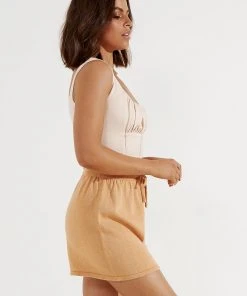 Peppermayo New Bottoms Low Tide Knit Shorts - Tan 8 Peppermayo New Bottoms Low Tide Knit Shorts - Tan