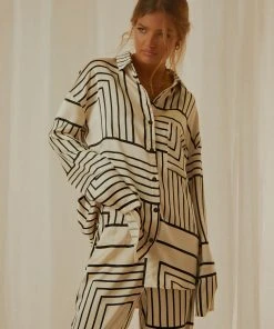 4th & Reckless Norma Shirt - Black And White