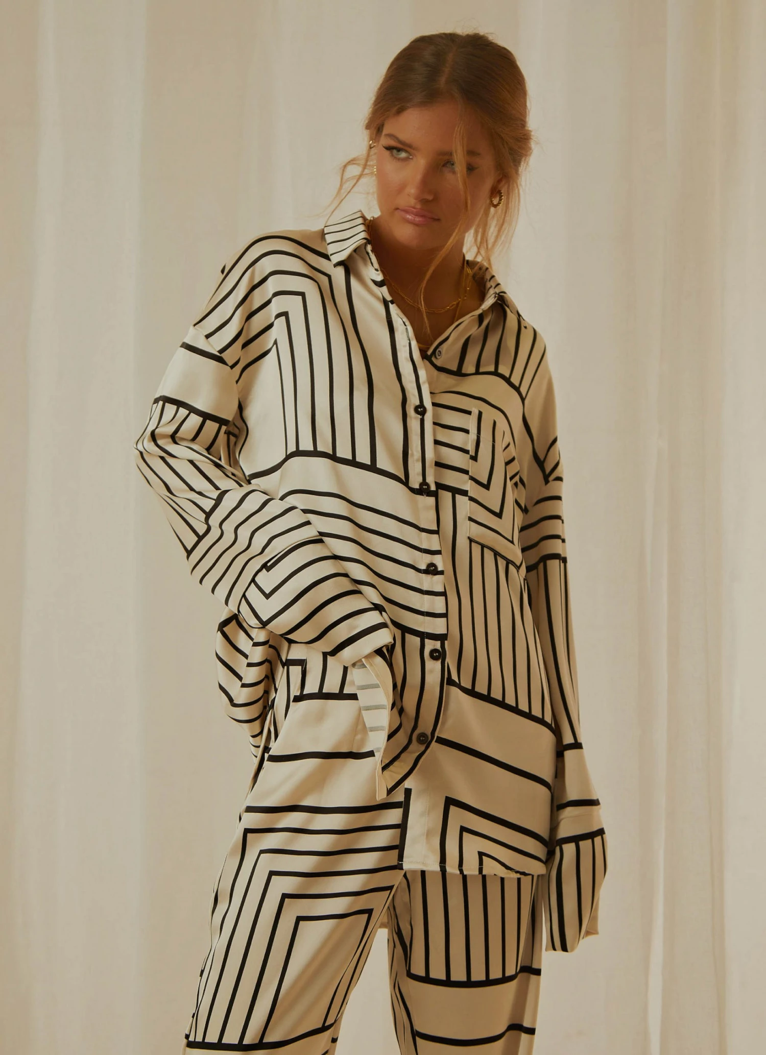 4th & Reckless Norma Shirt - Black And White 1 4th & Reckless Norma Shirt - Black And White