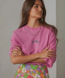 Afends Hounds Of Love Oversized Tee - Candy New Tops