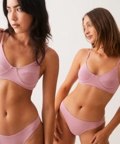 Afends New & Most Loved Lolly Hemp Bralette - Smokey Pink