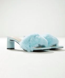 Cult Avenue City Limits Fluffy Heel - Baby Blue New & Most Loved