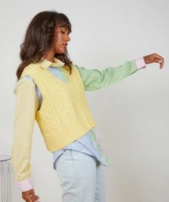 Peppermayo Over The Clouds Knit Vest - Yellow New & Most Loved