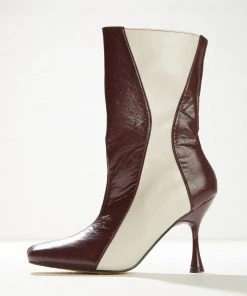 4th & Reckless Tiffany Ankle Boot - Maroon And Cream New & Most Loved 10 4th & Reckless Tiffany Ankle Boot - Maroon And Cream New & Most Loved