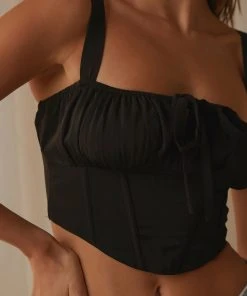 Peppermayo New & Most Loved All My Heart Bustier Top - Black