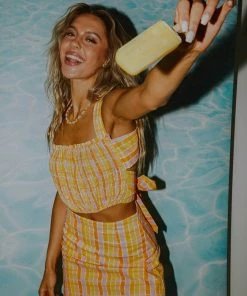 Peppermayo Exclusive Sun Down Linen Top - Splice Check 8 Peppermayo Exclusive Sun Down Linen Top - Splice Check