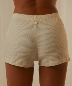 Nude Lucy Nude Ribbed Lounge Short - Cream Marle New & Most Loved 11 Nude Lucy Nude Ribbed Lounge Short - Cream Marle New & Most Loved