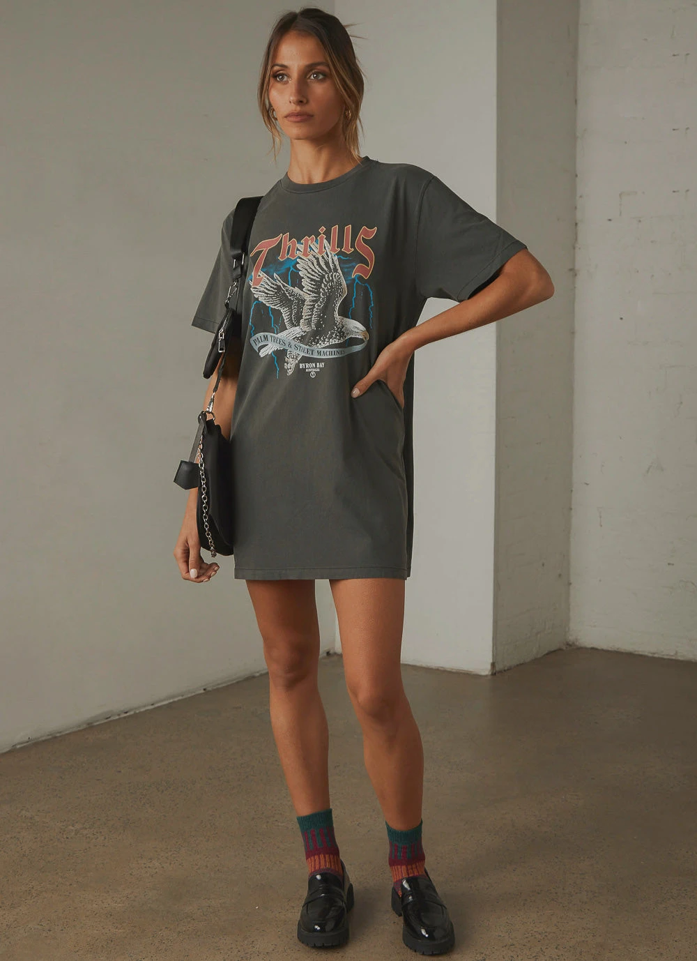 Thrills New & Most Loved Storm The Castle Merch Fit Tee Dress - Merch Black 1 Thrills New & Most Loved Storm The Castle Merch Fit Tee Dress - Merch Black