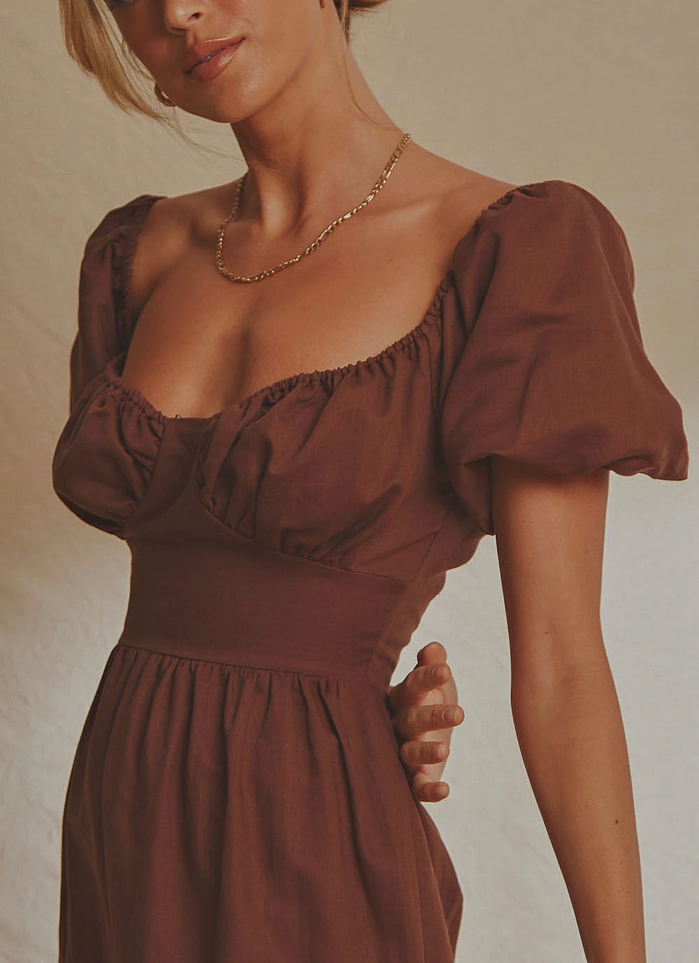 National Breast Cancer Foundation X Peppermayo New & Most Loved Europe Local Linen Maxi Dress - Choc Brown 2 National Breast Cancer Foundation X Peppermayo New & Most Loved Europe Local Linen Maxi Dress - Choc Brown